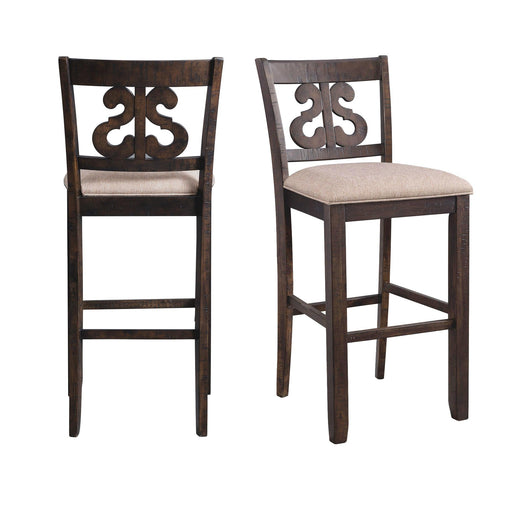 Stone 30" Swirl Back Bar Stool Set of 2 - Faith Furniture (Manhattan, KS)
