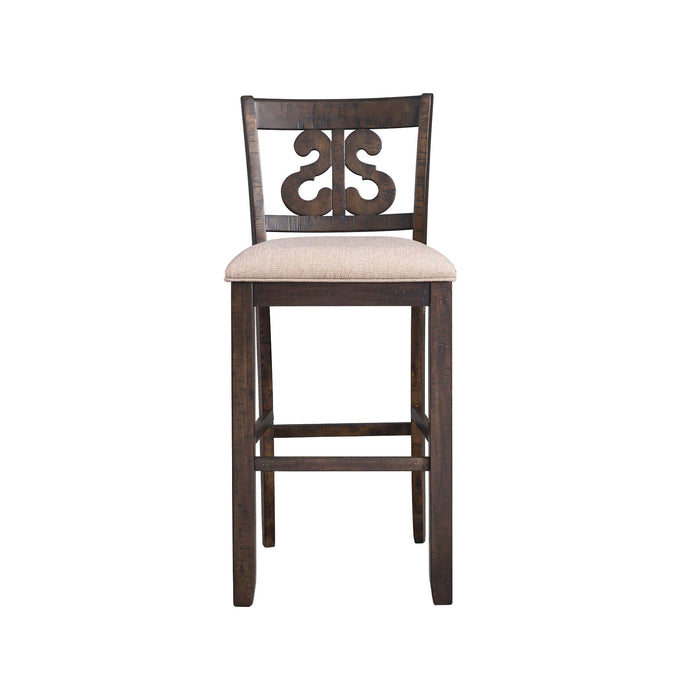 Stone 30" Swirl Back Bar Stool Set of 2 - Faith Furniture (Manhattan, KS)