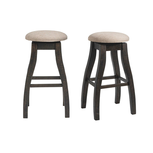 Stone 30" Swivel Backless Bar Stool Set of 2 - Faith Furniture (Manhattan, KS)
