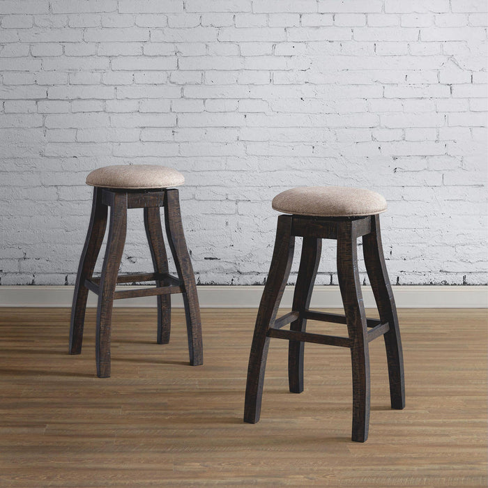 Stone 30" Swivel Backless Bar Stool Set of 2 - Faith Furniture (Manhattan, KS)