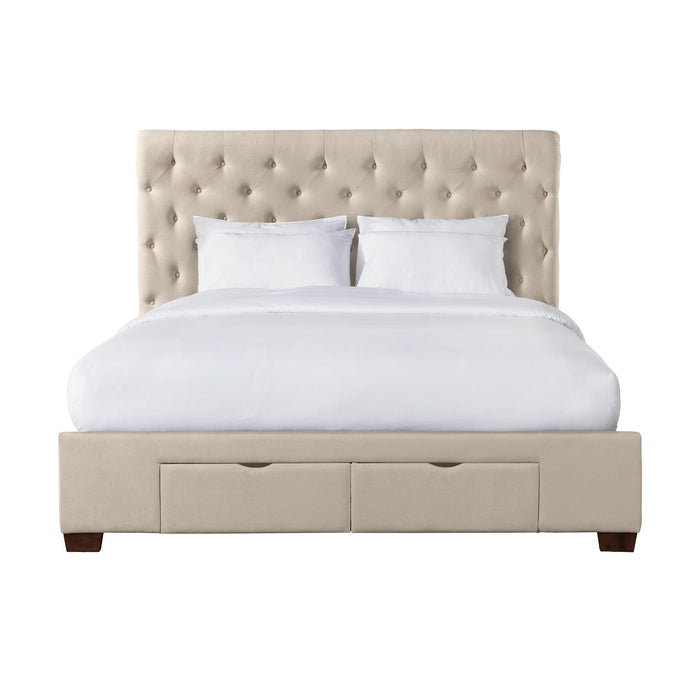 Waldorf King Upholstered Storage Bed - Faith Furniture (Manhattan, KS)