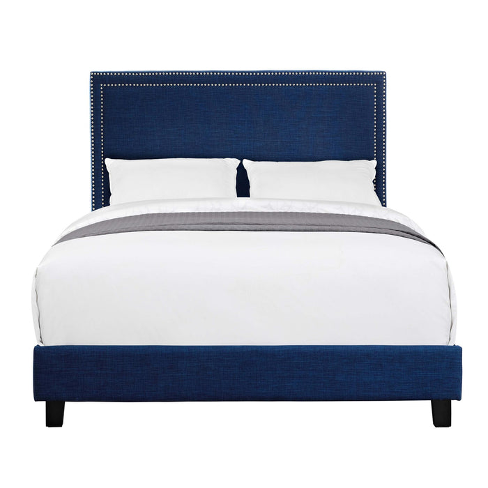 Erica Upholstered Queen Platform Bed - Faith Furniture (Manhattan, KS)