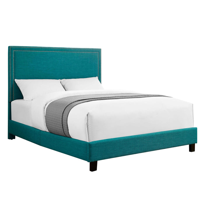 Erica Upholstered Queen Platform Bed - Faith Furniture (Manhattan, KS)