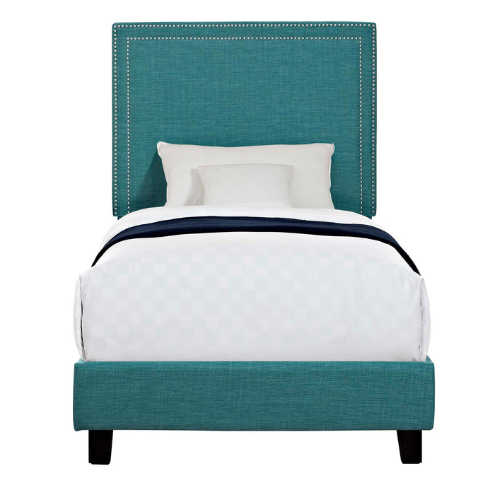 Erica Upholstered Twin Platform Bed - Faith Furniture (Manhattan, KS)