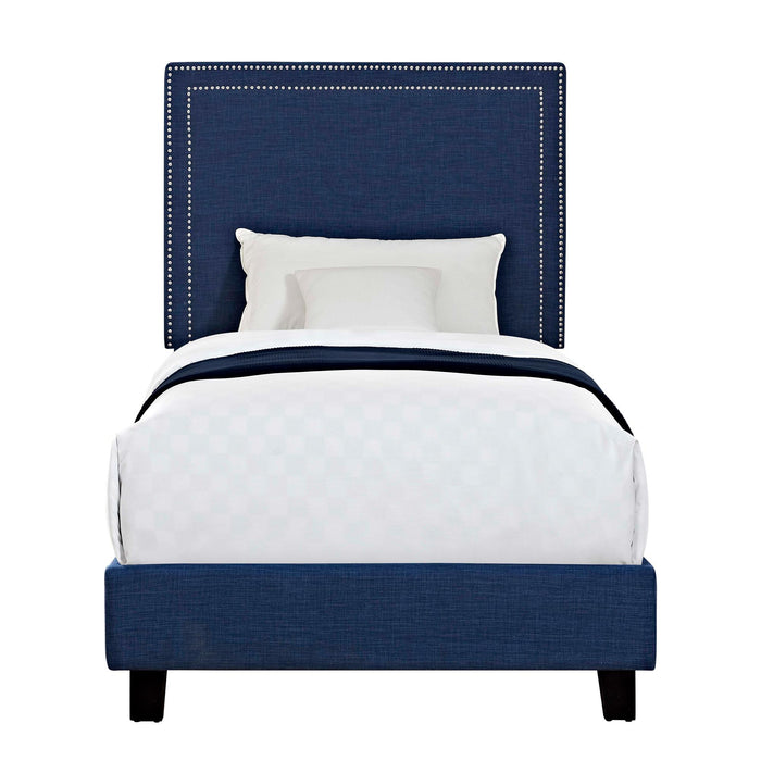 Erica Upholstered Twin Platform Bed - Faith Furniture (Manhattan, KS)