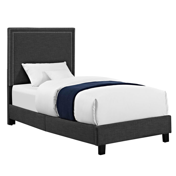 Erica Upholstered Twin Platform Bed - Faith Furniture (Manhattan, KS)