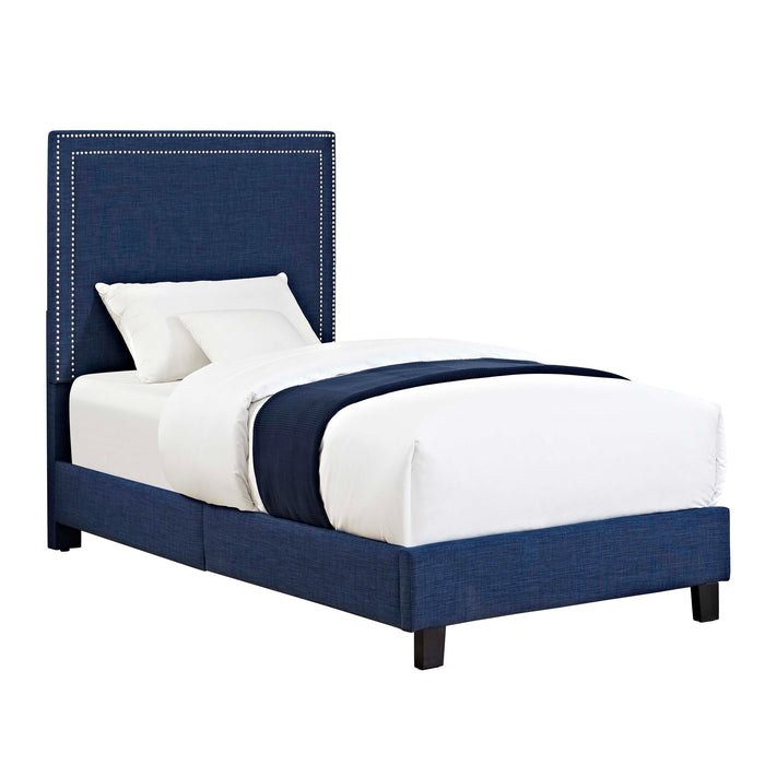 Erica Upholstered Twin Platform Bed - Faith Furniture (Manhattan, KS)