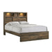 Bailey King Bookcase Panel Bed with Bluetooth - Faith Furniture (Manhattan, KS)