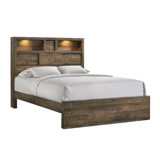 Bailey Queen Bookcase Panel Bed with Bluetooth - Faith Furniture (Manhattan, KS)