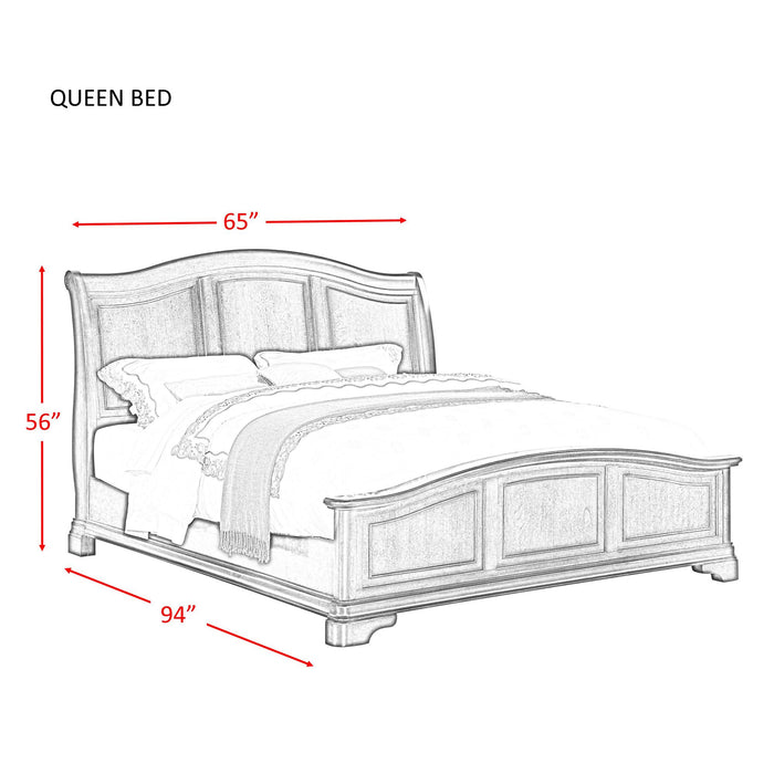 Cameron Cherry Queen Panel Bed - Faith Furniture (Manhattan, KS)
