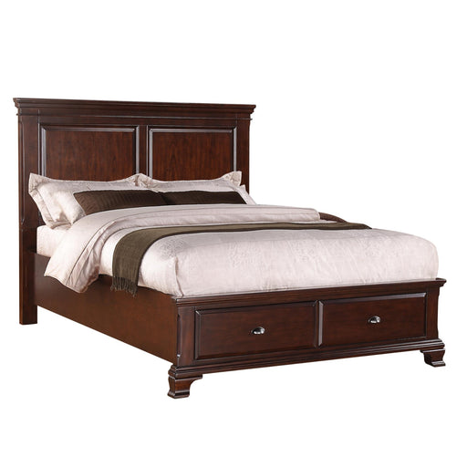 Canton Cherry Queen Storage Bed - Faith Furniture (Manhattan, KS)