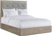 Elements International Arcadia King Upholstered Panel Bed in Grey - Faith Furniture (Manhattan, KS)