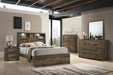 Elements International Bailey Full Music Bed in Warm Walnut BY520FB - Faith Furniture (Manhattan, KS)