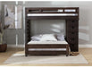 Elements International Cali Kids Twin Loft Bookcase Bed in Brown - Faith Furniture (Manhattan, KS)