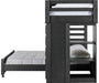 Elements International Cali Kids Twin Loft Bookcase Bed in Sleek Gray - Faith Furniture (Manhattan, KS)