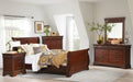Elements International Chateau Full Sleigh Bed in Cherry LCT600FB - Faith Furniture (Manhattan, KS)