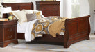 Elements International Chateau Queen Sleigh Bed in Cherry image
