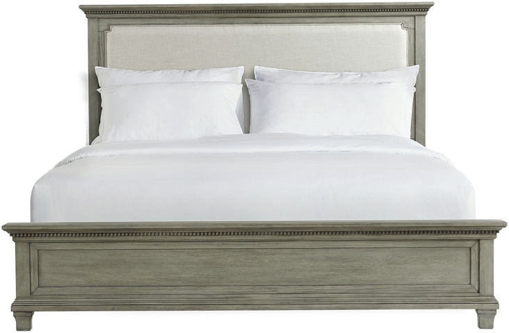 Elements International Crawford Queen Panel Bed in Gray image