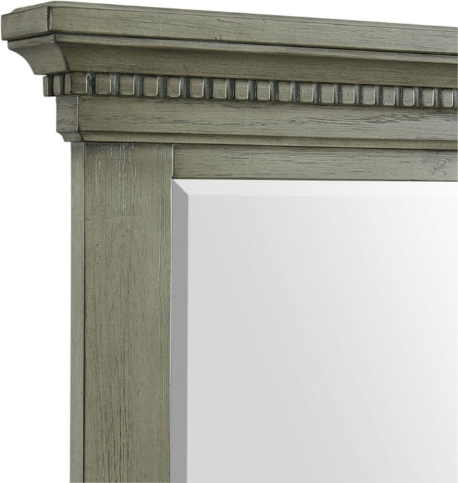 Elements International Crawford Queen Panel Bed in Gray - Faith Furniture (Manhattan, KS)