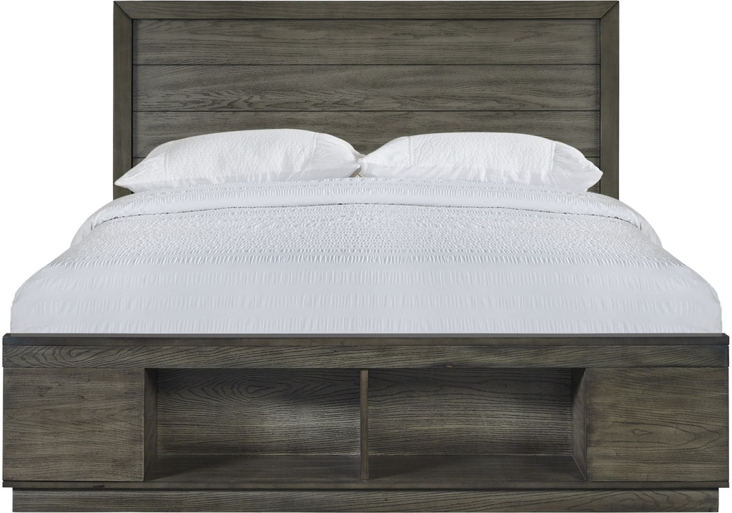 Elements International Elation King Storage Bed in Gray ET610KB - Faith Furniture (Manhattan, KS)