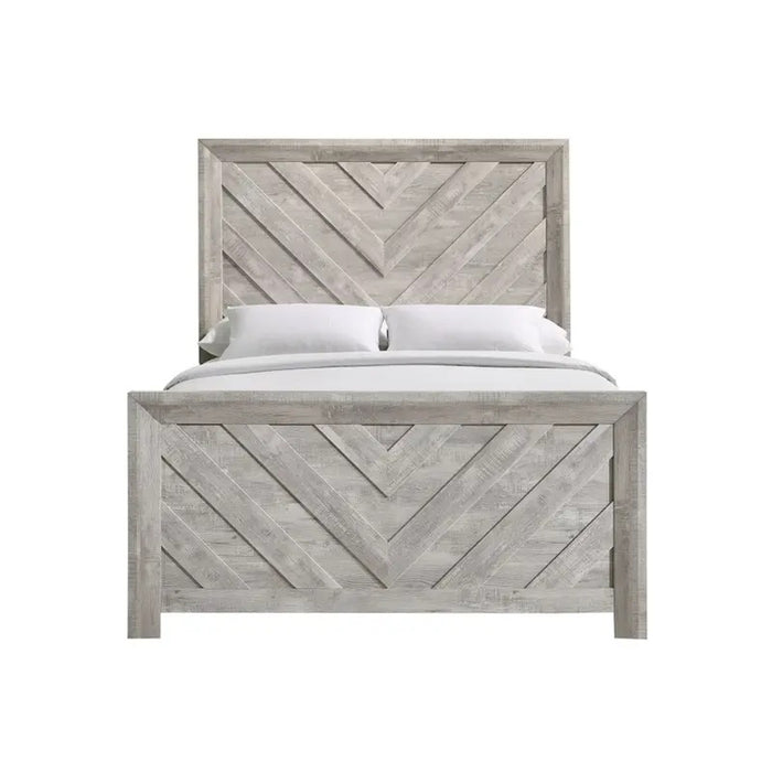 Elements International Ellen Full Panel Bed in White - Faith Furniture (Manhattan, KS)