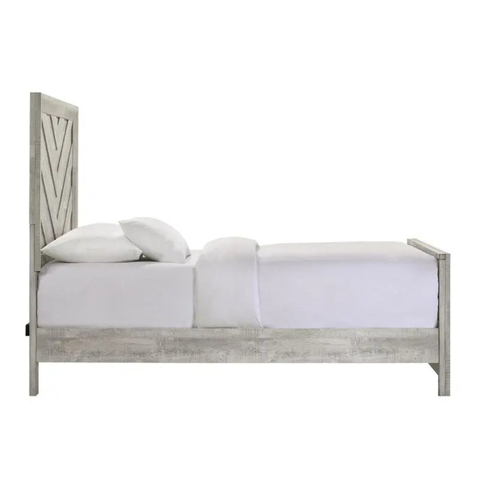 Elements International Ellen Full Panel Bed in White - Faith Furniture (Manhattan, KS)