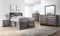 Elements International Emily Grey Queen Storage Bed in Gray - Faith Furniture (Manhattan, KS)