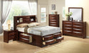 Elements International Emily King Storage Bed in Espresso Lacquer - Faith Furniture (Manhattan, KS)