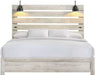 Elements International Fort Worth Queen Panel Bed in White - Faith Furniture (Manhattan, KS)