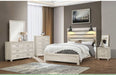 Elements International Fort Worth Queen Panel Bed in White - Faith Furniture (Manhattan, KS)
