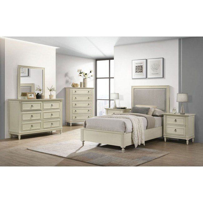 Elements International Gianna Youth Full Panel Bed in White - Faith Furniture (Manhattan, KS)