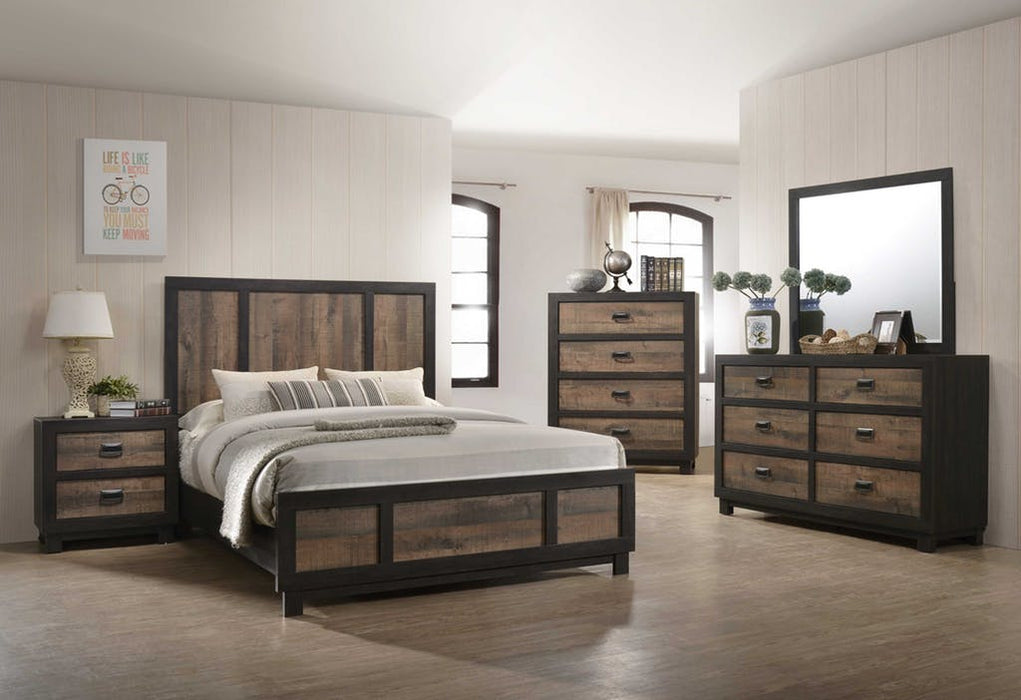 Elements International Harlington Queen Bed in Rustic Gray - Faith Furniture (Manhattan, KS)