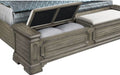 Elements International Kings Court Queen Storage Bed in Grey - Faith Furniture (Manhattan, KS)