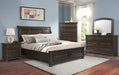 Elements International Kingston Queen with Footboard and Rail Storage Bed in Walnut - Faith Furniture (Manhattan, KS)