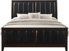 Elements International Lawrence Queen Panel Bed in Espresso Lacquer - Faith Furniture (Manhattan, KS)