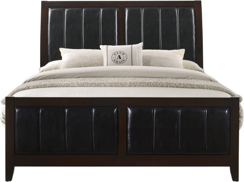 Elements International Lawrence Queen Panel Bed in Espresso Lacquer - Faith Furniture (Manhattan, KS)