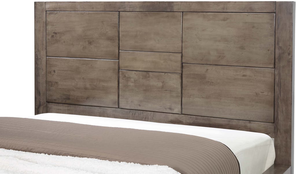 Elements International Logic Queen Platform Bed in Rustic Grey - Faith Furniture (Manhattan, KS)