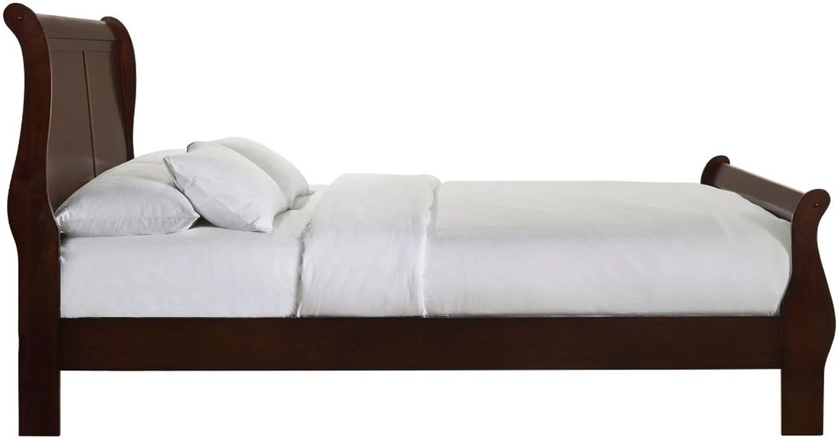 Elements International Louis Philippe Full Panel Bed in Cherry - Faith Furniture (Manhattan, KS)