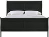 Elements International Louis Philippe Queen Panel Bed in Black - Faith Furniture (Manhattan, KS)