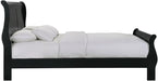 Elements International Louis Philippe Queen Panel Bed in Black - Faith Furniture (Manhattan, KS)