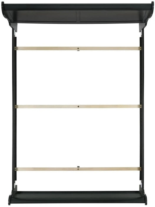 Elements International Louis Philippe Queen Panel Bed in Black - Faith Furniture (Manhattan, KS)