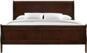 Elements International Louis Philippe Queen Panel Bed in Cherry - Faith Furniture (Manhattan, KS)