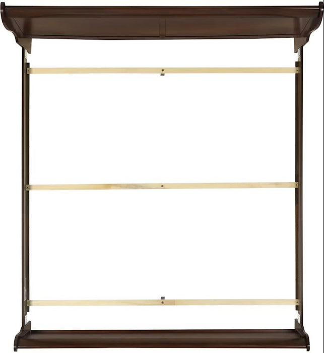 Elements International Louis Philippe Queen Panel Bed in Cherry - Faith Furniture (Manhattan, KS)