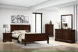 Elements International Louis Philippe Queen Panel Bed in Cherry - Faith Furniture (Manhattan, KS)