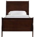 Elements International Louis Philippe Twin Panel Bed in Cherry - Faith Furniture (Manhattan, KS)