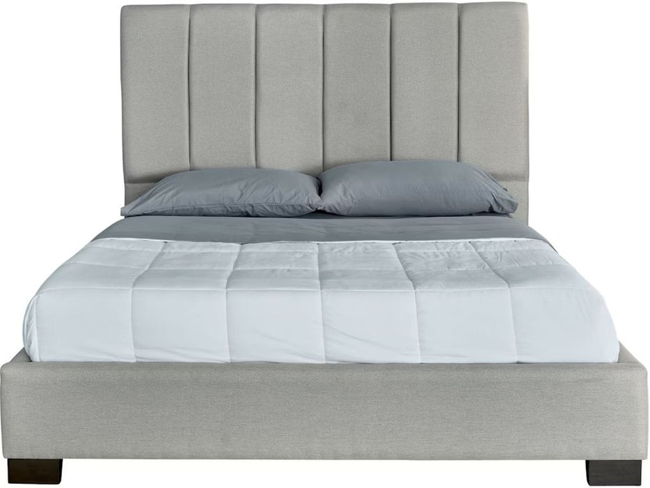 Elements International Magnum Queen Panel Bed in Grey - Faith Furniture (Manhattan, KS)
