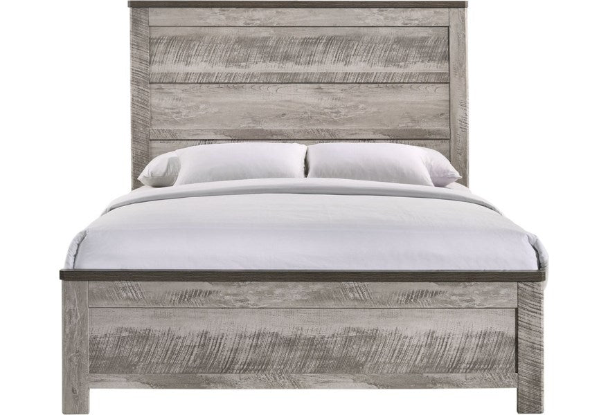 Elements International Millers Cove Queen Panel Bed in Gray MC300QB - Faith Furniture (Manhattan, KS)