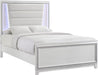 Elements International Moondance Queen Panel Bed in White image