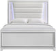Elements International Moondance Queen Panel Bed in White - Faith Furniture (Manhattan, KS)