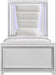 Elements International Moondance Twin Panel Bed in White - Faith Furniture (Manhattan, KS)